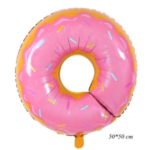 Donut Theme Party Decorations Candy Bar Ice Cream Balloons Baby Shower Happy Birthday Banner Decor Kids Toys Home Supplies