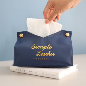 Simple Leather Tissue Case Box Container Car Towel Napkin Papers Bag Holder Box Case Pouch Table Decor