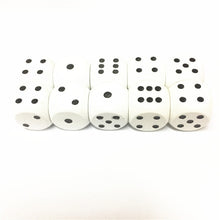 Load image into Gallery viewer, 10pcs Wood Dice D6 Sided Dice 16mm Digital number or point Cubes Round Coener For Kid Toys Board Games
