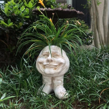 Load image into Gallery viewer, 6-Styles Muggly&#39;s The Face Statue Planter Funny Muggle Face Sculpture Funny Expression Outdoor Flower Pot Garden Decoration
