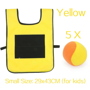 Outdoor Sport Game Props Vest Sticky Jersey Vest Game Vest Waistcoat With Sticky Ball Throwing Toys For Children Kids Sports Toy
