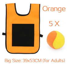 Load image into Gallery viewer, Outdoor Sport Game Props Vest Sticky Jersey Vest Game Vest Waistcoat With Sticky Ball Throwing Toys For Children Kids Sports Toy
