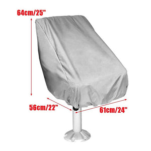 UV Resistant Waterproof Outdoor Foldable Boat Seat Cover Ship Yacht Captain Chair Elastic Closure Weather Protection