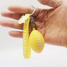 Load image into Gallery viewer, PVC American Football Keychain I Want You Pendant Gift Accessories Gift For Your Team Sporting Goods Accessories
