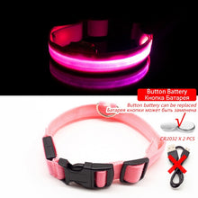 Load image into Gallery viewer, Battery Operated Led Dog Safety Collar Anti-Lost Pet Avoid Car Accidents Collar For Dogs Puppies Light-up Dog Collars Leads LED Pet Supplies Products
