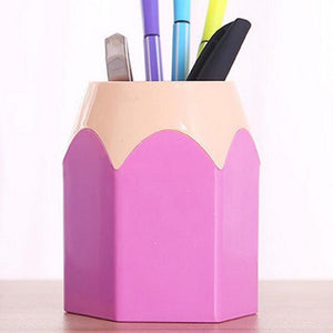 Creative Pen Pencil Makeup Brush Holder Stationery Desk Tidy Plastic Desk Organizer Container School Office Supplies