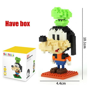 Character Mini Blocks Hulk Mickey Minnie Donald Duck Cartoon DIY Model Micro Building Brick Blocks Toy Figures Fun Building Gifts