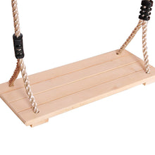 Load image into Gallery viewer, Adjustable Wooden Rope Swing Flat Seat Garden &amp; Patio Hanging Swing Children Summer Outdoor Fun Game Toy
