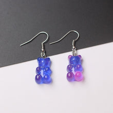 Load image into Gallery viewer, Gummy Bear Dangle Earring Womens Retro Fashion Styligh Candy Earring Drop Style Earrings Choose Color Great Gift
