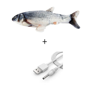 3D Cat Toy Simulation Fish Interactive Cat Toys for Cats Fish Electric USB Charging Pet Toy Cat Supplies
