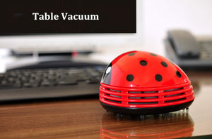 Mini Tabletop Vacuum Desk Countertop Cleaner Ladybug Dust Cleaner Desktop Dust Collector For Home Office Desktop