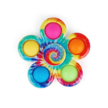 Load image into Gallery viewer, 12 Styles Tie Dye Simple Fidget Spinner Push Pop Bubble Hand Spinner for ADHD Anxiety Stress Relief for Kids
