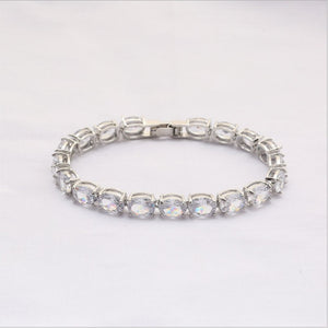 4mm Iced Out Chain Cubic Zirconia Tennis Bracelet Bracelets For Women Men Gold Silver Color Bracelet CZ Chain Jewelry Great Gift