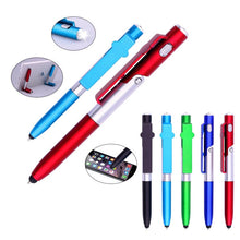Load image into Gallery viewer, 4-in-1 Universal Ballpoint Pen Screen Stylus Touch Pen Mini Capacitive Pen with LED Folds for Tablet Cellphone Stand Accessory
