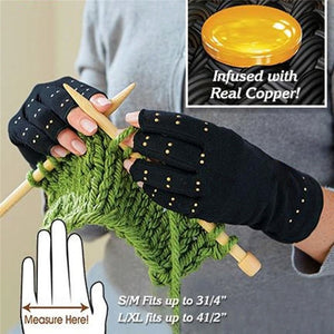 1-pair Copper Compression Arthritis Gloves Hands Therapeutic Compression Gloves Men Woman Circulation Grip Arthritis Gloves