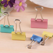 Load image into Gallery viewer, 20pcs Colorful Metal Binder Clips Paper Clip 25mm Office Learning Stationary Office material School supplies
