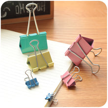 Load image into Gallery viewer, 20pcs Colorful Metal Binder Clips Paper Clip 25mm Office Learning Stationary Office material School supplies
