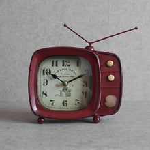 Load image into Gallery viewer, Super Silent Desk Alarm Clock Retro Design TV Television Clock Metal Vintage Style Classic Xmas Gift
