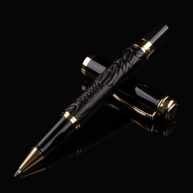 Luxury Gift Pen Set High Quality Dragon Roller Ball Pen with Original Case Metal Ballpoint Pens Office Gift