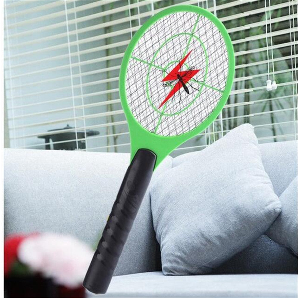 Battery Operated Fly Swatter Bug Zapper Fly Killer Indoor & Outdoor Pest Control Kills Mosquito Flies Insect Catcher Electric Racket Swatter